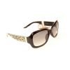 Oscar De La Renta Brown Designer Print Sunglasses