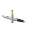 Parker Stainless Steel Jotter Fountain Pen With Gold Trim