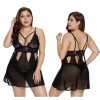 Plus Size Eye Catching Black Babydoll Set LC31188-2X/4X