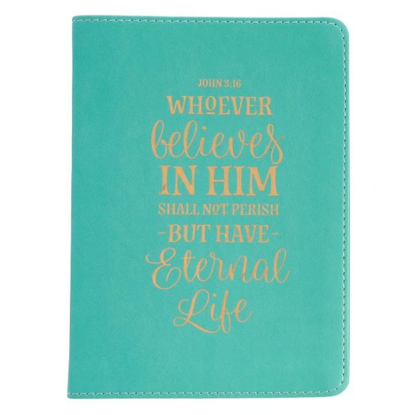 ETERNAL LIFE LUXLEATHER JOURNAL IN TEAL - JOHN 3:16