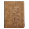 CHRISTIAN ART GIFTS BROWN FAUX LEATHER JOURNAL-TRUST IN THE LORD (PROVERBS 3:5-6)