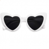 SOJOS Heart Shaped Vintage White Frame/Grey Lens Cat Eye Sunglasses SJ2062C2