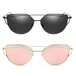 2PK Sojos Cat Eye Sunglasses SJ1001C1Black/Grey And Sojos SJ1001C2 Gold/Pink