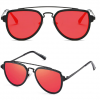 SOJOS Polarized Aviator Sunglasses black Frame/Red Mirrored Lens SJ1051C18