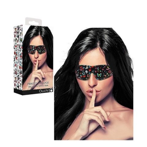 Ouch! Printed Eye Mask - Old School Tattoo Style
