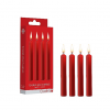 Teasing Wax Candles - Parafin - 4-pack - Red