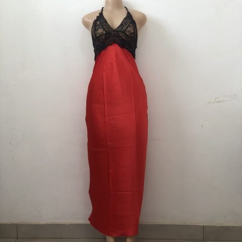 Elegant Moments-1983-Red Charmeuse Gown-Red-S