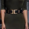 Metal Buckle Belt Black & Gold