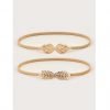 Metallic Leaf Buckle Belt