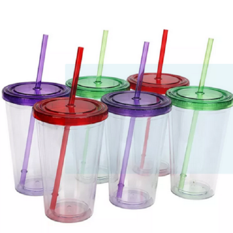 Tumbler W. Lid & Straw 16oz