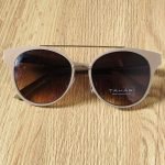 Tahari Beige And Gold Women Sunglasses