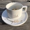 Life Ceramic Mug w. Saucer & Spoon