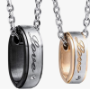 His & Hers Oval Pendant Gift Set For Couples