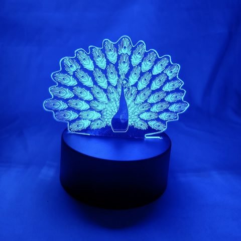 LED Acrylic Lamp - Peacock