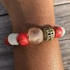 African Bead Bracelet w. Pouch and Giftbox