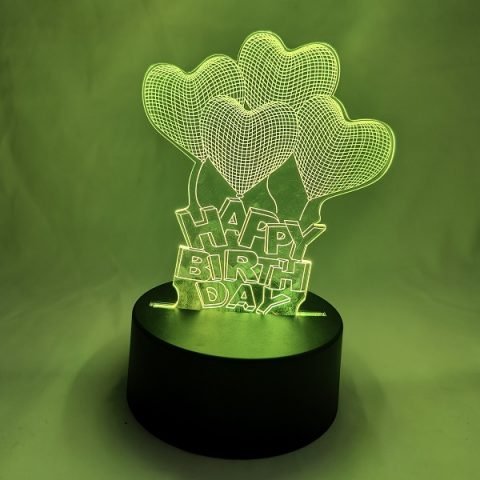 LED Acrylic Lamp - Happy Birthday