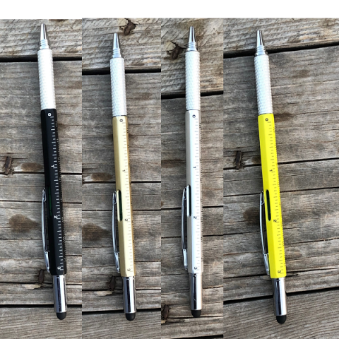 Assorted 6 In 1 Multitool tech Pen With Refill