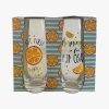 2pcs Glass Flutes Mimosa Mornings
