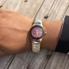 Sveston Silver And Gold Strap Watch W. Red Dial