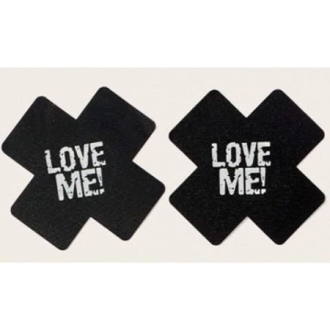 Pairs Letter Print Sticker Love Me Nipple Cover