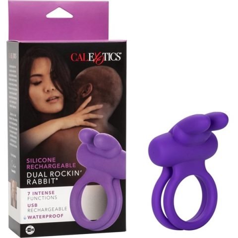 Calexotics Silicone Rechargeable Dual Rockin  Rabbit