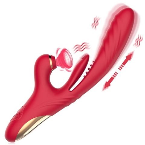 3-in-1 Silicone Thrusting And Sucking Rabbit Vibe