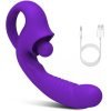 2-In-1 Rechargeable G-Spot Vibrator - Purple