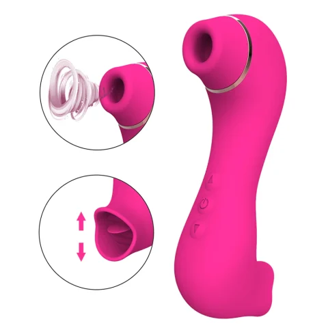2-In-1 Clitoral Sucking & Licking G Spot Vibrator