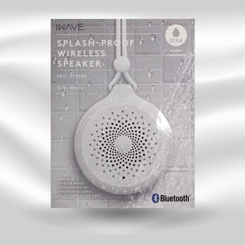 Iwave Bluetooth Splash-Proof Wireless Speaker White