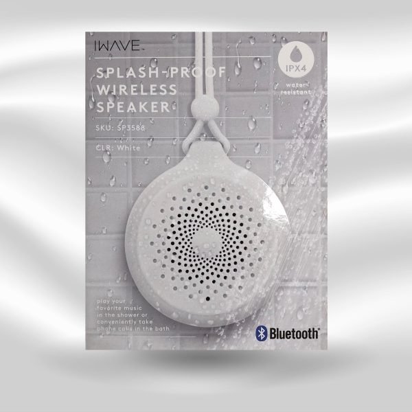 Iwave Bluetooth Splash-Proof Wireless Speaker White