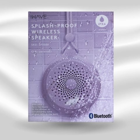 Iwave Bluetooth Splash-Proof Wireless Speaker Purple