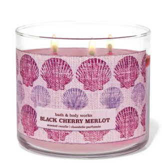 BBW Black Cherry Merlot 3 Wick Candle 14.5 oz