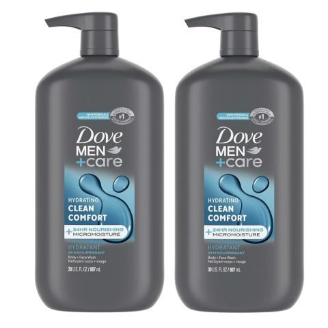 Dove 2pack Men+Care Hydrating Clean Comfort Body Wash 837ml
