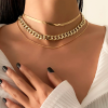 3pcs Simple Punk Style Thick Chain Necklace