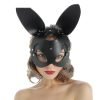Rabbit Ears Black Masquerade Mask