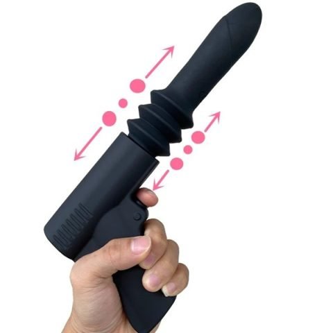 Automatic Telescopic Thrusting Dildo Vibrator Gun