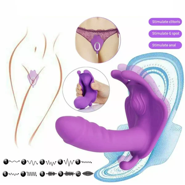 DUOAI Wearing A Butterfly G-Spot Vibrator