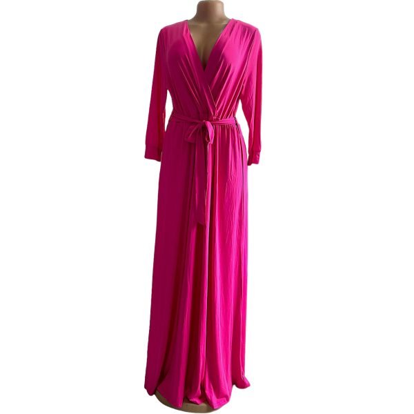 Long Flare Gown Pink Dress