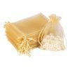 Gold Mesh Drawstring Jewelry Storage Bag-Small