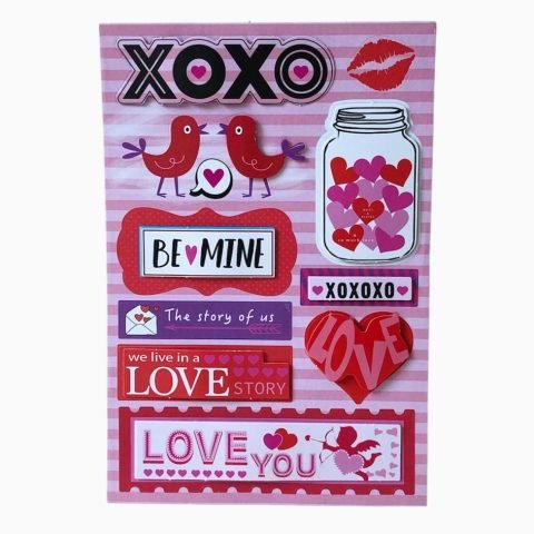 Valentine Stickers - Be Mine, XoXo...