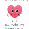 OA Card: Happy Birthday You Make My Heart Smile