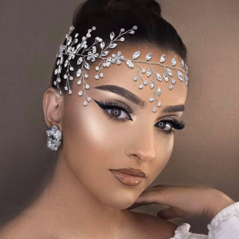 Rhinestone Decor Romantic Bridal Hair Band