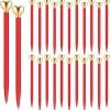Retractable Heart Shaped Pen Red