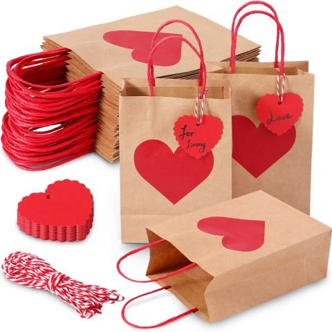 Brown Paper Bag w. Red Heart