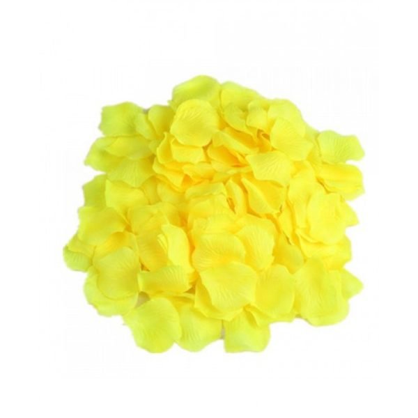 Silk Rose Petals - Yellow ( 100pcs )