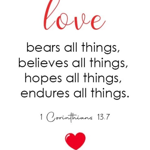 OA Card: Love Bears All Thing, Believes All Things....