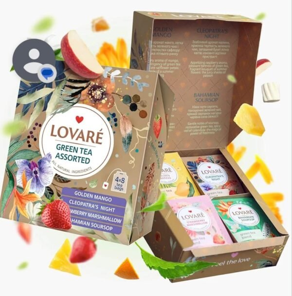 Lovare Tea-Green Tea Assorted (32pk)