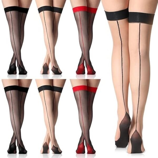 Sintege Thigh High Stockings Cuban Heels
