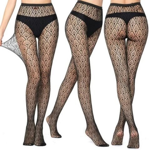 Vero Monte Women Fishnet Tight Patterned Stockings