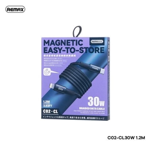 Remax 30W Magnetic Braided Data Cable C02-CL 1.2M